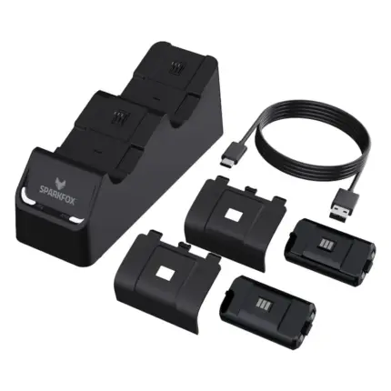 SPARKFOX  Xbox Series X|S Dual Controller Charging Dock with 2 x Rechargable Batteries