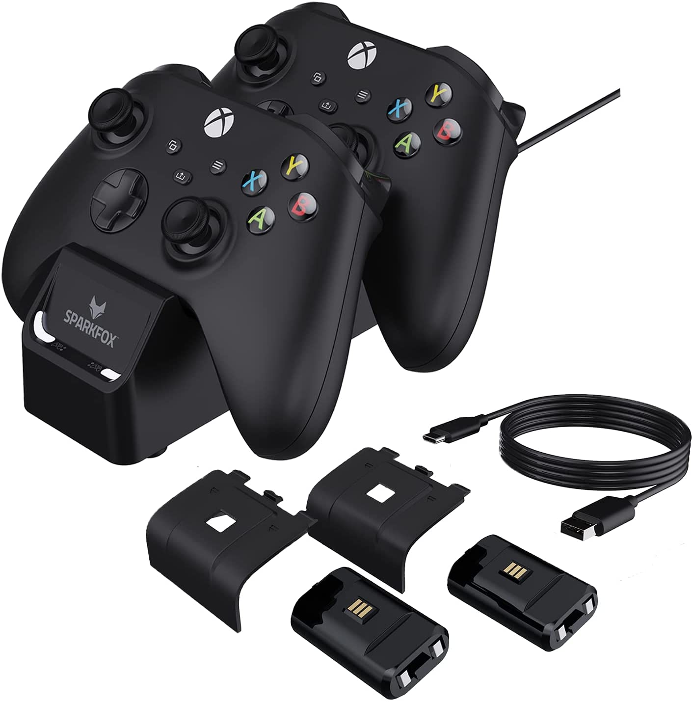 SPARKFOX-Xbox-Series-X-Dual-Controller-8.jpg SPARKFOX  Xbox Series X|S Dual Controller Charging Dock with 2 x Rechargable Batteries - Image 3